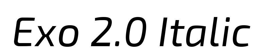 Exo 2.0 Italic cкачати шрифт безкоштовно